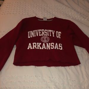 Cropped University of Arkansas Sweatshirt